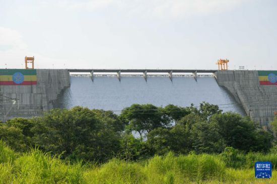 　　這是9月9日在埃塞俄比亞本尚古勒-古馬茲州拍攝的“復興大壩”。新華社發(fā)（邁克爾·特韋爾德攝）