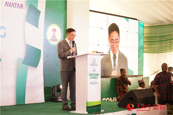 阿凡達新材料有限公司執(zhí)行董事朱興建致辭。人民網(wǎng)記者 姜宣攝