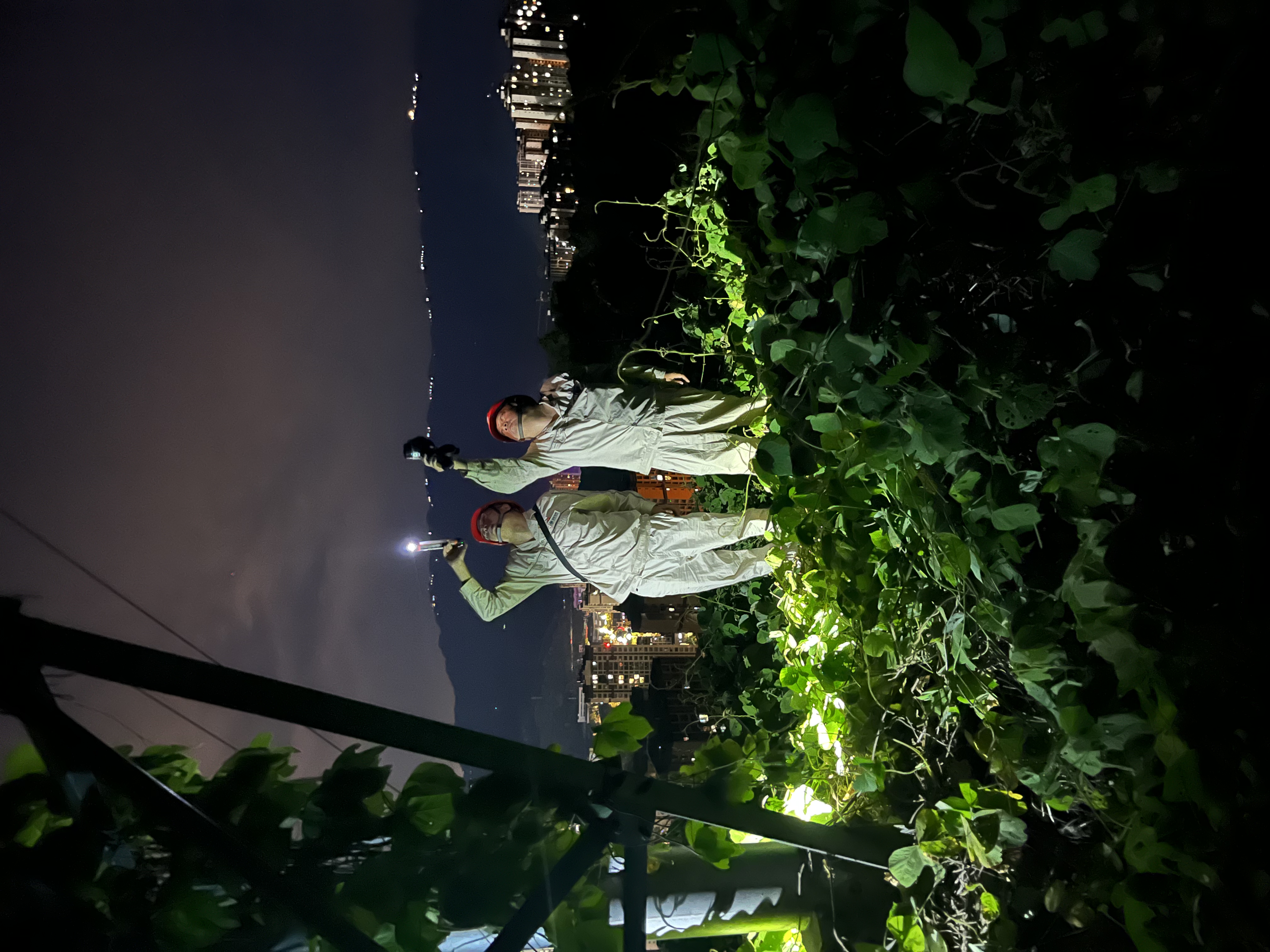 8月20日，國網(wǎng)重慶綦江供電公司工作人員開展督查巡視，對10千伏惠河線進(jìn)行夜間紅外測溫。（林染 攝）.jpg